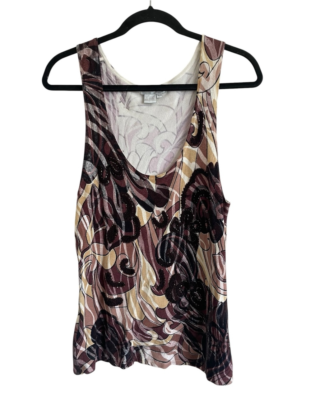 Vintage Y2K Alberto Makali multicoloured knit top with sequin details